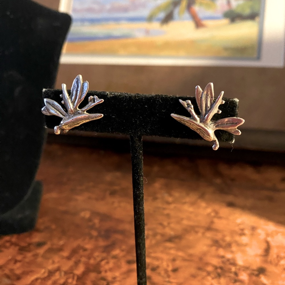Vintage Ming’s Sterling Silver Bird Earrings